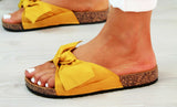 Summer Large Size Sandals Slippers Bow Sand Flip