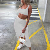 Spring and Summer Women's Two-piece Nightclub Bag Hip Sexy Dress