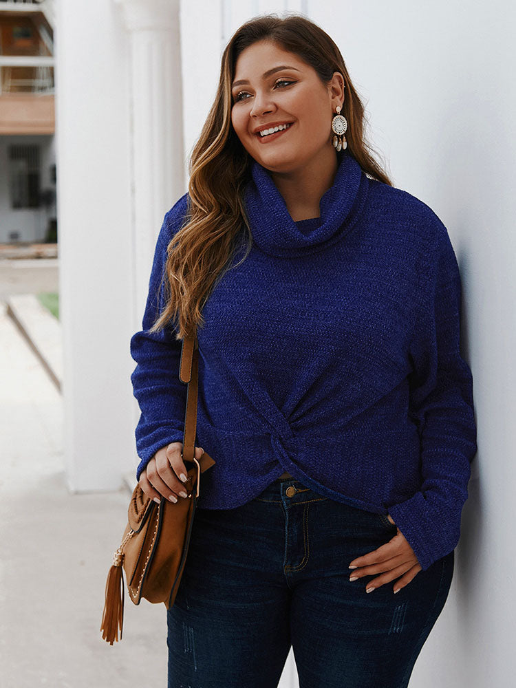 Autumn and Winter Solid Color Shirt Sweater