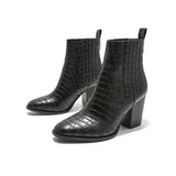 Autumn and Winter Fashion Booties Thick with High Heel Set Ladies Leather Boots Martin Boots