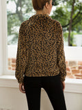 Original Design Long-sleeved Lapel Zipper Fashion Plush Leopard Ladies Sweater Coat