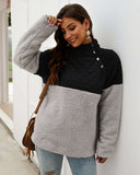 Original Design Women's Winter Thick High Collar Long-sleeved Jacket Sweater