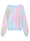 Autumn and Winter Cotton Loose Tie Dyed Long Sleeve Pullover Sweater
