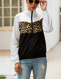 Original Design Fashion Contrast Color Leopard Stitching Jacket Jacket Windbreaker Jacket