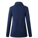Fashion Turtleneck Long Sleeve Irregular Women's Sweatshirt