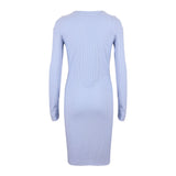 New Pure Color Sexy Off-the-shoulder Thread High Elastic Slim Bottoming Dress
