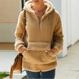 Women's Cardigan Sweater With Hooded Pockets