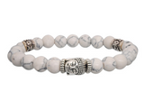 Agate Buddha Head Bracelet Elastic Rope Chain Bracelet