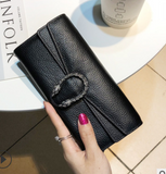 Fashion Leather Wallet Female Long Section Large Capacity Cowhide Multi-function Wallet Clutch