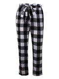 Autumn and Winter Plaid Nine Points Casual Pants Trousers Women's Clothing