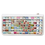 Leather Wallet with Diamonds Leather Fashion Ladies Clutch Bag Purse Mobile Phone Bag