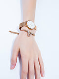 Rose Gold Titanium Steel Love Zircon Bracelet Simple Diamond Bracelet