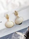 Natural Shell Earrings Pearl Bead Earrings