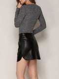 Slim-fit Long-sleeved Sweater Knit