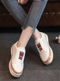 Round Head Slip-on Elastic Band Casual Shoes