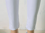 High Waist Slim Stretch Solid Color Denim Trousers
