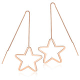 Long Five-triangle Earrings Fringed Temperament