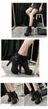 Large Size Women's Shoes Cross Straps Martin Boots Women's Boots High Heel Platform Low Tube Women's Boots