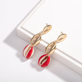 INS Accessories Natural Fashion Shell Earrings Geometric Tassel Earrings