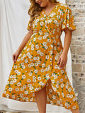 Plus Size Dress Print Lady Skirt