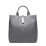 Leather Handbag Crocodile Top Layer Cowhide Women's Big Bag Shoulder Slung Mobile Ladies Bag