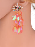 Big Name High-end Diamond Stud Earrings Fashion Luxury Sequin Tassel Earrings Female