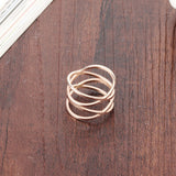 Electroplated Rose Gold Ladies Nest Pierced Ring