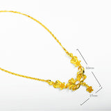 Vietnam Sand Gold Plated 18K Gold Flower Necklace Clavicle Chain