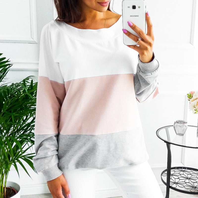 Casual Stitching Sweater Top