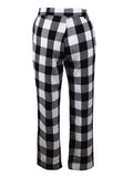 Autumn and Winter Plaid Nine Points Casual Pants Trousers Women's Clothing