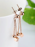 Fringed Square Round Long Earrings