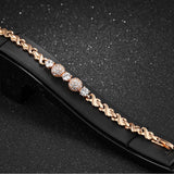 Exquisite Round Micro-set 3A Zircon Bracelet Beautifully Shiny 18K Gold Bracelet