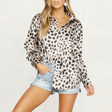 Leopard Print Long Sleeve Shirt Top