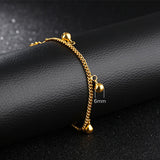 18K Gold Jewellery Exquisite Bells Ladies Bracelet
