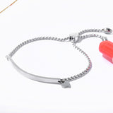 Smooth Surface Adjustment Titanium Steel Bracelet Love Pearl Chain Jewelry