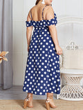 Original Design Plus Size Women's Wave Dress Strap V-neck Skirt