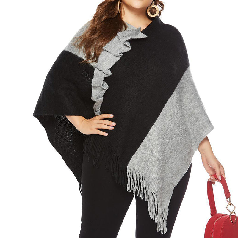 Plus Size Women's Sweater Shawl