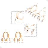 Fashion Design Popular Earrings Arc Sequin Alloy Earrings Personalized Jewelry