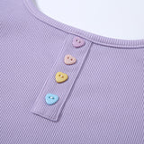 Women's Solid Color U-Neck Bare Bottom Vest