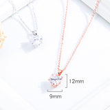 Copper Plated Jewelry Rose Gold Zircon Clavicle Necklace