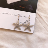 Starfish Shell Pearl Earrings Retro Earrings Trend Earrings