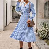 Pleated Dress Fashion Plaid Long Skirt A-line Skirt