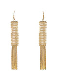 Alloy Tassel Earrings Temperament Exaggerated Personality Long Gold Earrings Fashion Street Shoot Popular Jewelry
