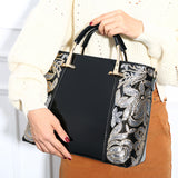 Patent Leather Black Sequins Portable Diagonal Dual-use Fashion Middle-aged Female Bag