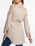 Lace Shoulder Cardigan Dress