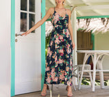 Bohemian Style Skirt Print Strap Dress Beach Long Skirt Beach Skirt