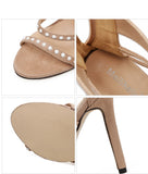 Women's Sandals Summer Hot Drilling Open Toe Stiletto Super High Heel Night Shoes