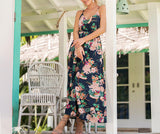 Bohemian Style Skirt Print Strap Dress Beach Long Skirt Beach Skirt