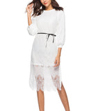 Women's Lace Casual Long Sleeve Dress