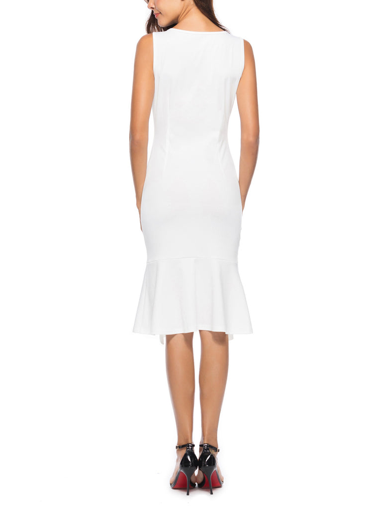 Women's Fishtail Split Sleeveless Dress